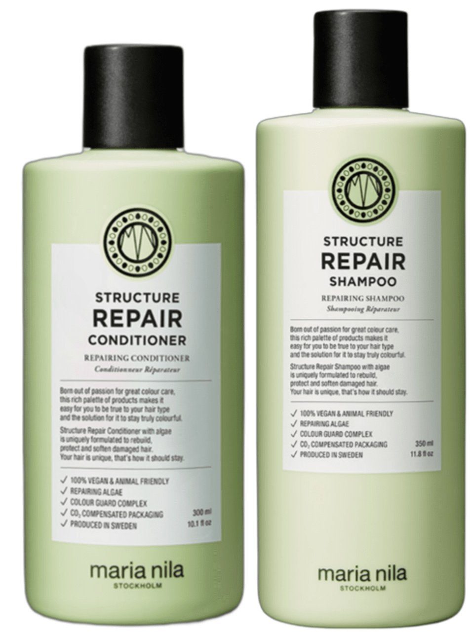 stärkt Repair Maria Structure die und Shampoo 2-tlg., 300 repariert Duo, ml Haarpflege-Set + Nila Conditioner ml, Haarstruktur Set, 350