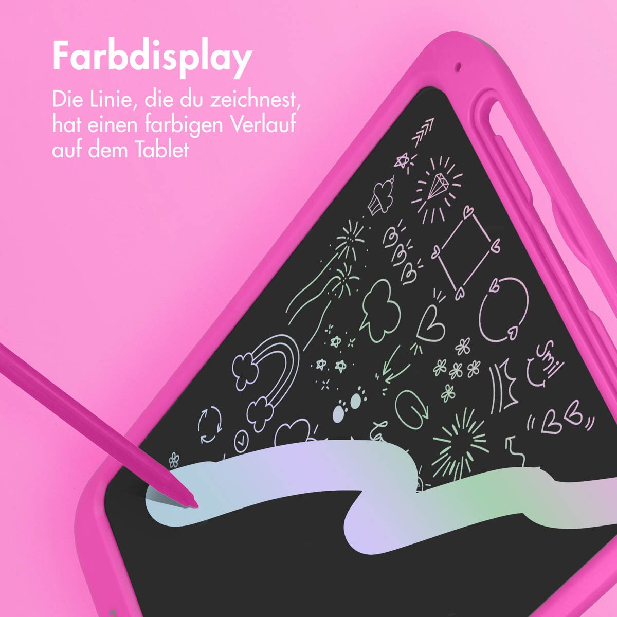 imoshion imoshion LCD-Zeichentablett für Kinder - Mit Farbbildschirm und 2 Stif Grafiktablett – Bild 2 von 5