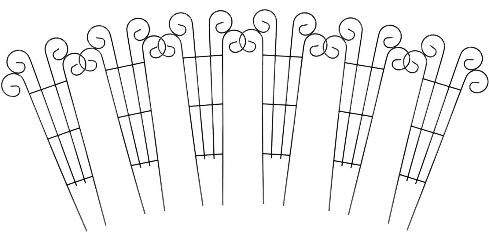 Grüner Jan Spalier 6x Metall Blumenspalier 62x28cm Rankhilfe Blumenstütze Rankgitter