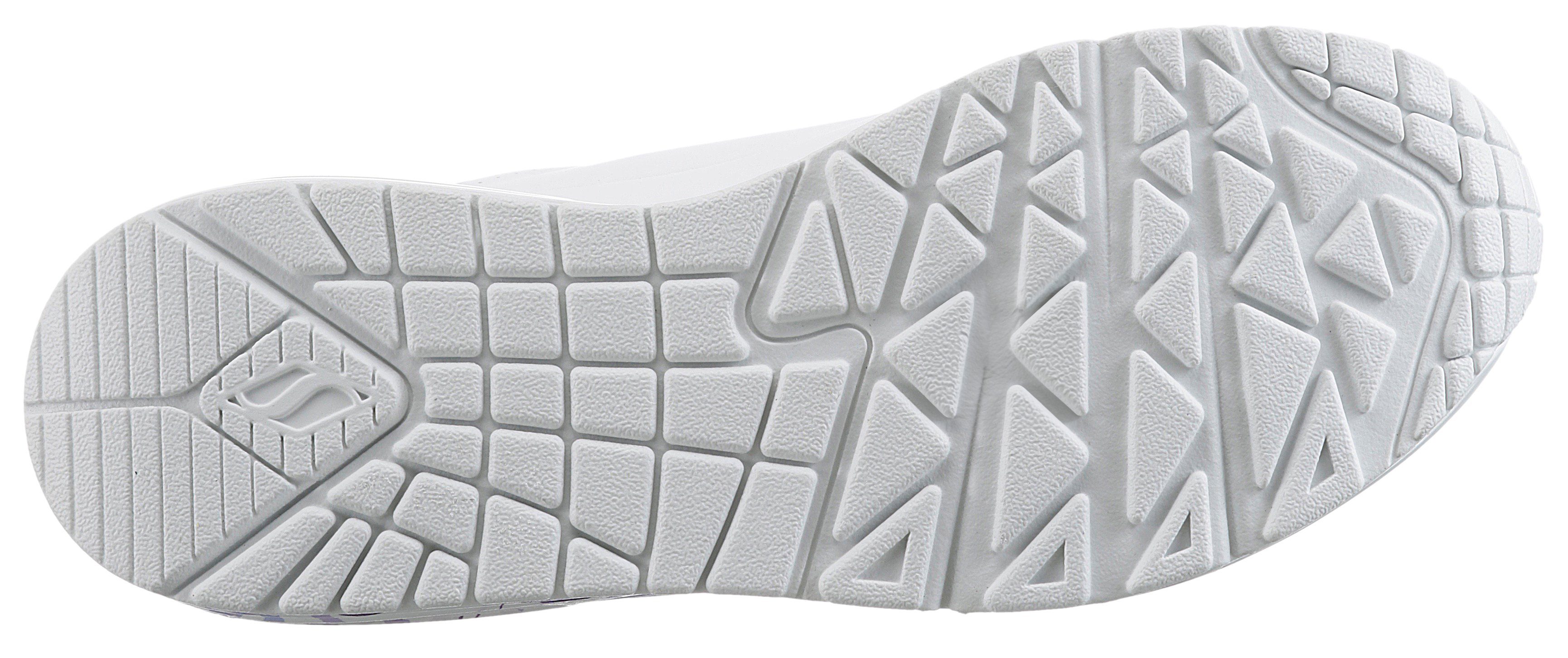 Skechers UNO-SPREAD THE LOVE Wedgesneaker Freizeitschuh, Halbschuh, Schnürschuh mit coolem Graffiti-Print