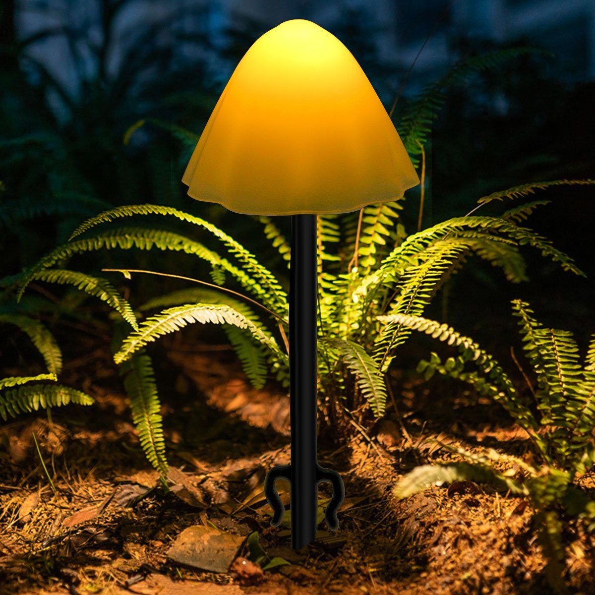 oyajia LED Garten Licht LEDs fest Pilz Gartenleuchten Solarleuchte Solar 10 integriert, LED Dekoration Pilz LED Wasserdichte LEDs IP44 Modi, 8 Lampe Solar Solarleuchten-3.7m Solarleuchten, 20/10 Warmweiß