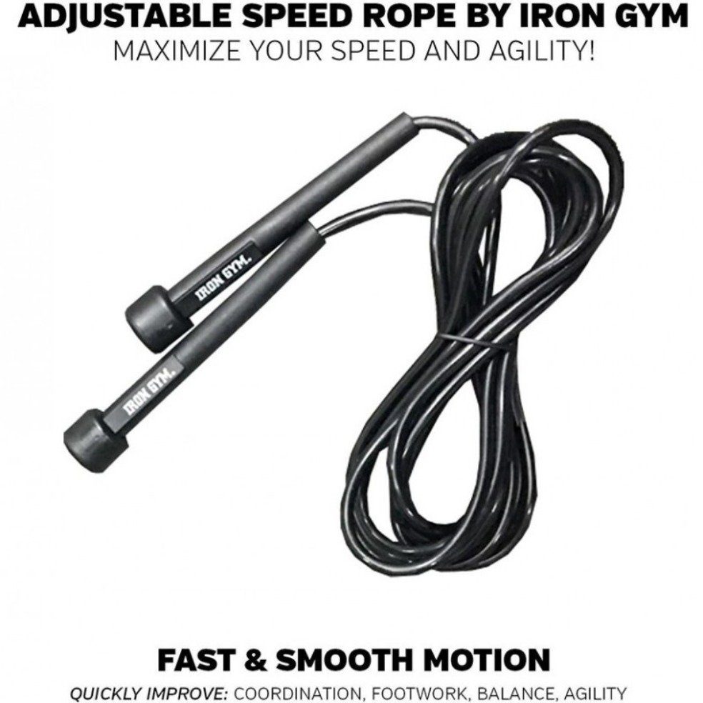 JOKA international Springseil Gym Speed Iron Rope Adjustable