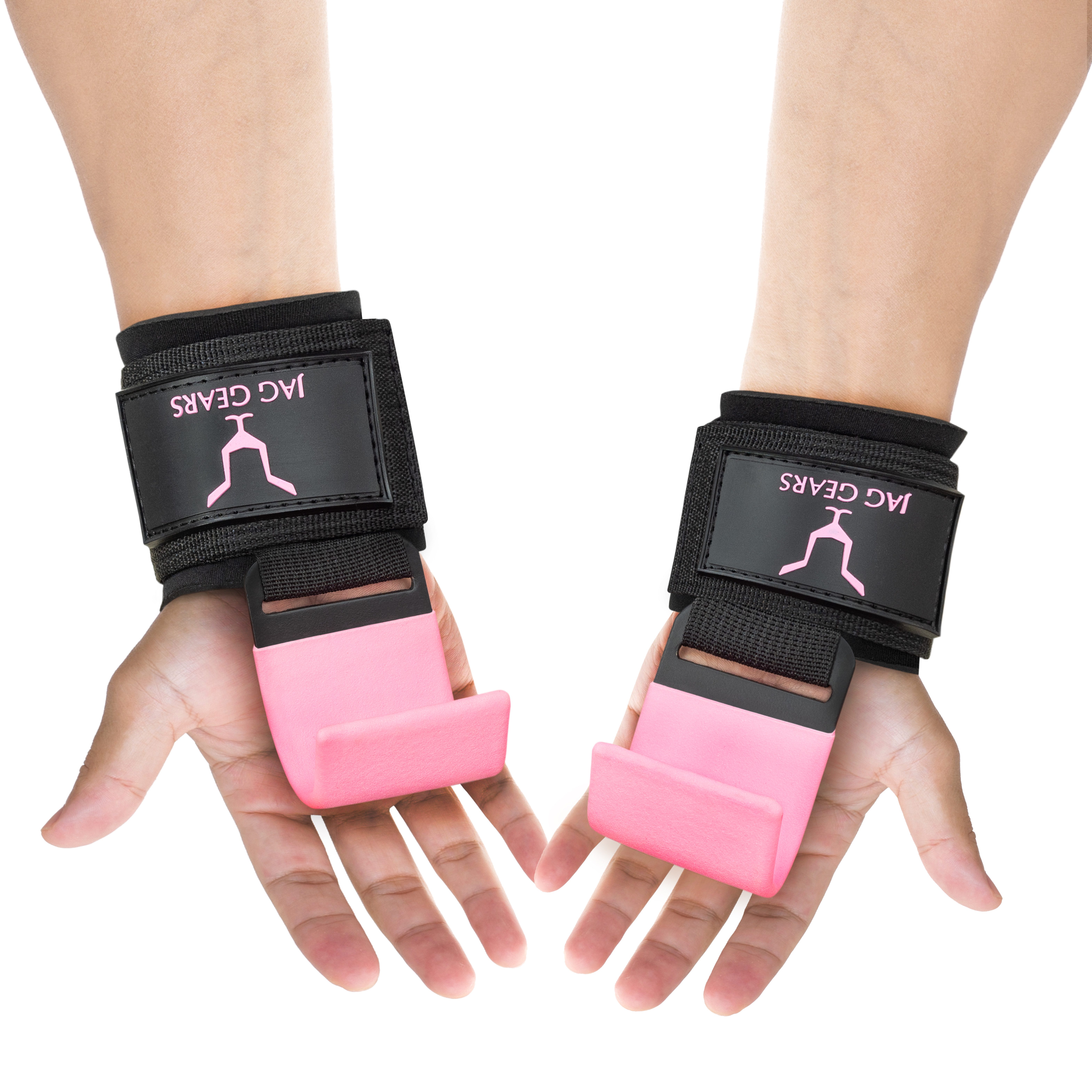 JAG GEARS Zughilfe Gewichtheberhaken Handschlaufe, Klimmzug-Trainingshilfe für Kreuzheben (1 x pair hooks, 2-tlg., Gym Grips Crossfit Trainingshilfen Fitnessstudio Fitness), Aus strapazierfähigem Material