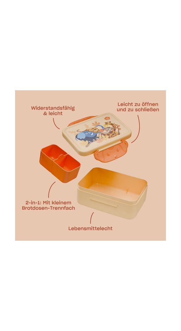 Affenzahn Lunchbox Brotdose, Kunststoff, (Brotdose, 1-tlg., 1x Brotdose), spülmaschinengeeignet bis 45 Grad, Handwäsche empfohlen