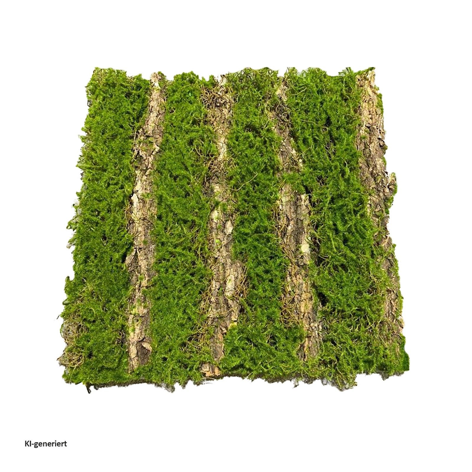 Kunstblume Moosmatte Furche 50 x 50 cm Kunstpflanze Flora, HTI-Living, Höhe 2 cm, Kunstblume Dekoration