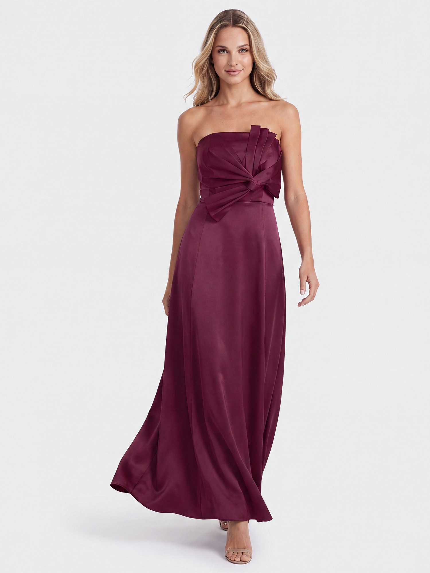 Apart Abendkleid mit Corsagenoberteil und Schleifendrapierung