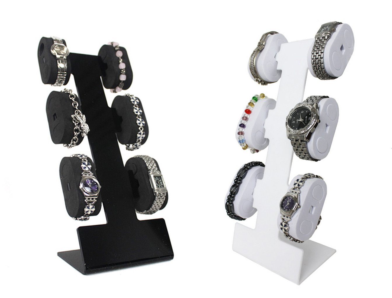 Yudu Uhrenetui Acryl Uhrenständer Armbandständer für 6 Uhren Uhrenhalter Uhrendisplay