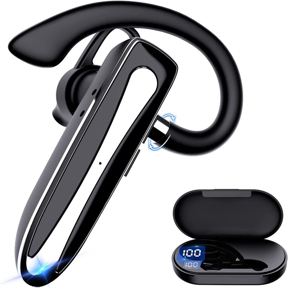 GelldG Bluetooth Headset mit Mikrofon, Freispreche Kabellos Headset Handy Bluetooth-Kopfhörer
