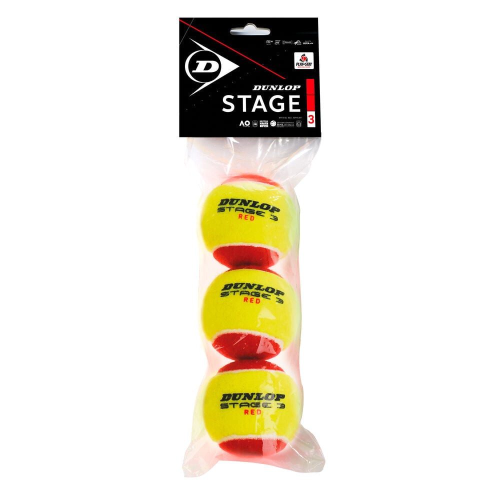 Tennisball Mini Tennis Stage 3 Red, 3 Pack - Play And Stay Ball