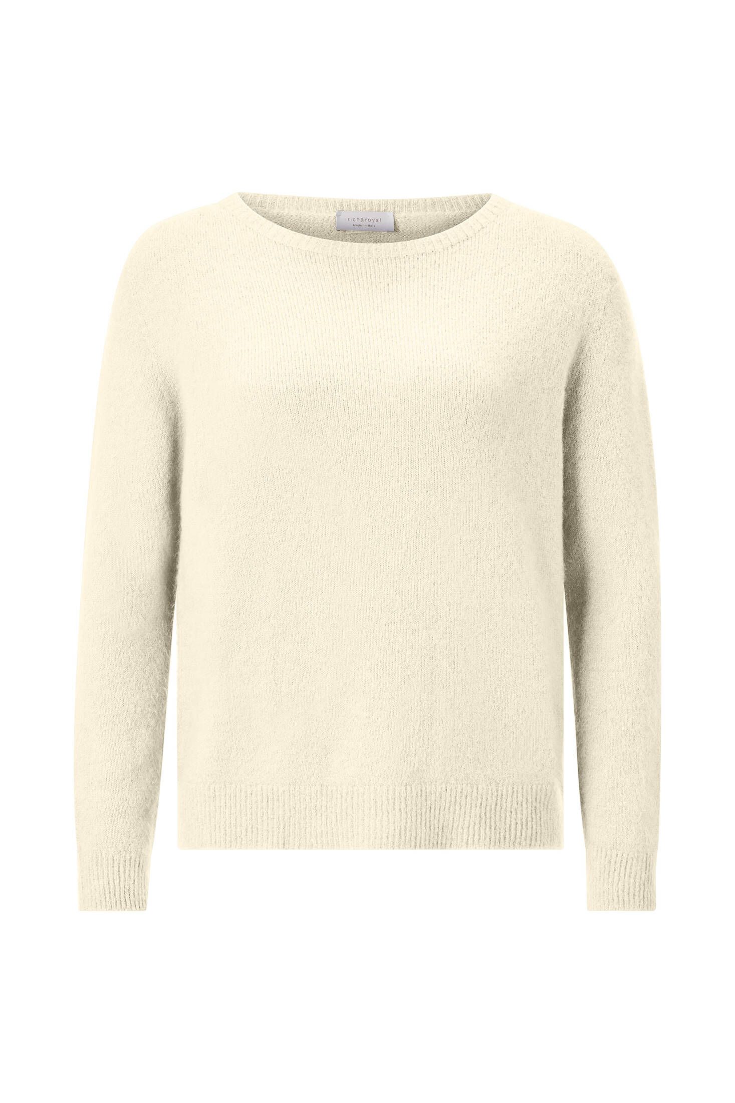 Strickpullover Damen Strickpullover mit Alpaka COZY CREW NECK