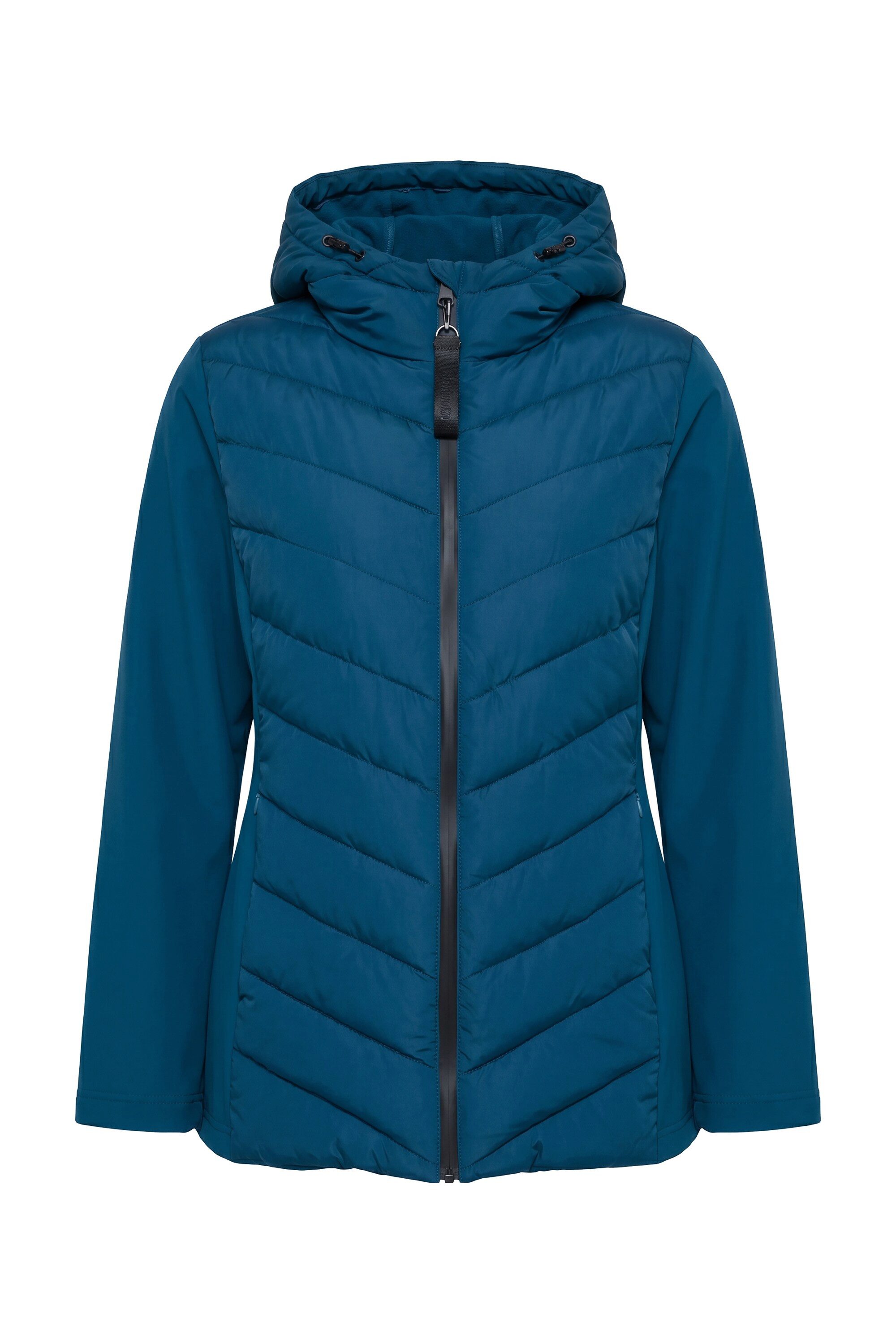Ulla Popken Funktionsjacke HYPRAR Hybrid-Jacke Materialmix wasserabweisend
