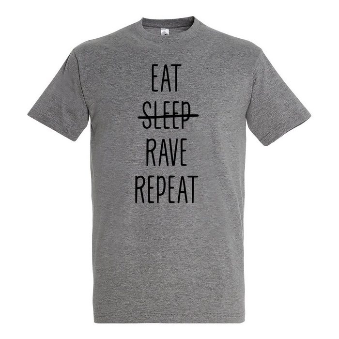 Youth Designz T-Shirt Eat Rave Repeat Herren T-Shirt mit trendigem Frontprint