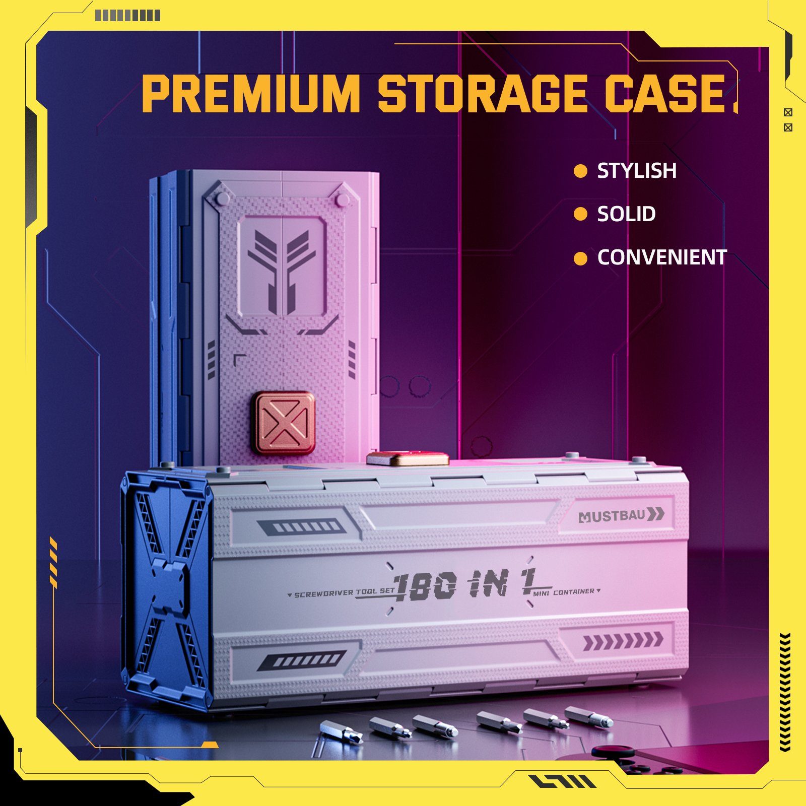 Mustbau Werkzeugset, 180 in 1 Feinmechaniker Schraubendreher Set für PC, Handy, Brille