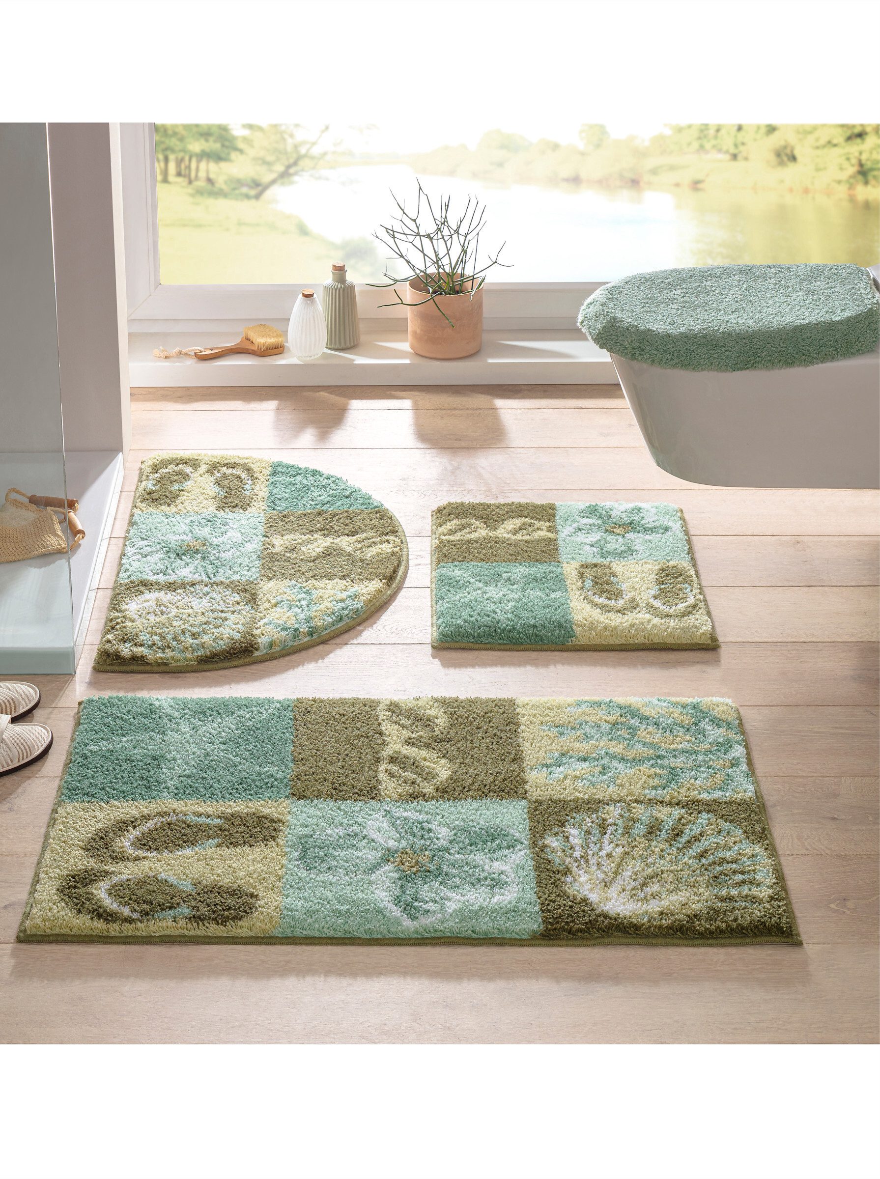 heine Badematte Badematte, Höhe 20 mm, Polyacryl, 47x50 cm - Deckelbezug