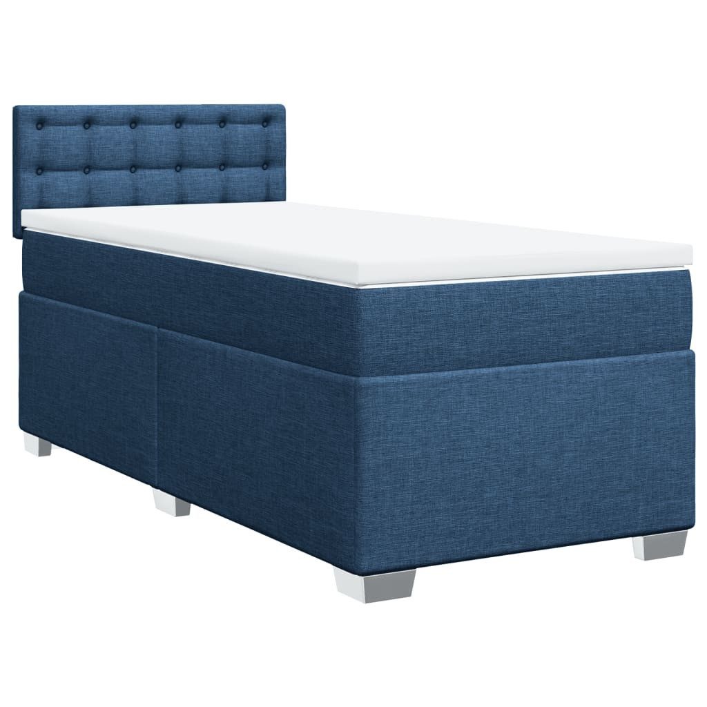vidaXL Bett Boxspringbett mit Matratze Blau günstig online kaufen