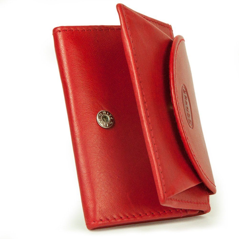 Leder, Geldbörse aus / Mini Geldbörse Mini-Portemonnaie 105 Branco Rot, Kleine BRANCO