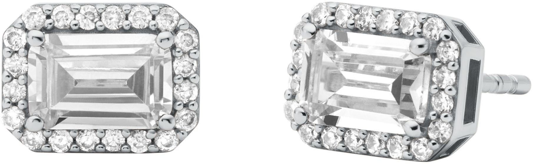 Paar Ohrstecker Schmuck Geschenk Silber 925 Ohrringe Halo Stud, MKC1724CZ040