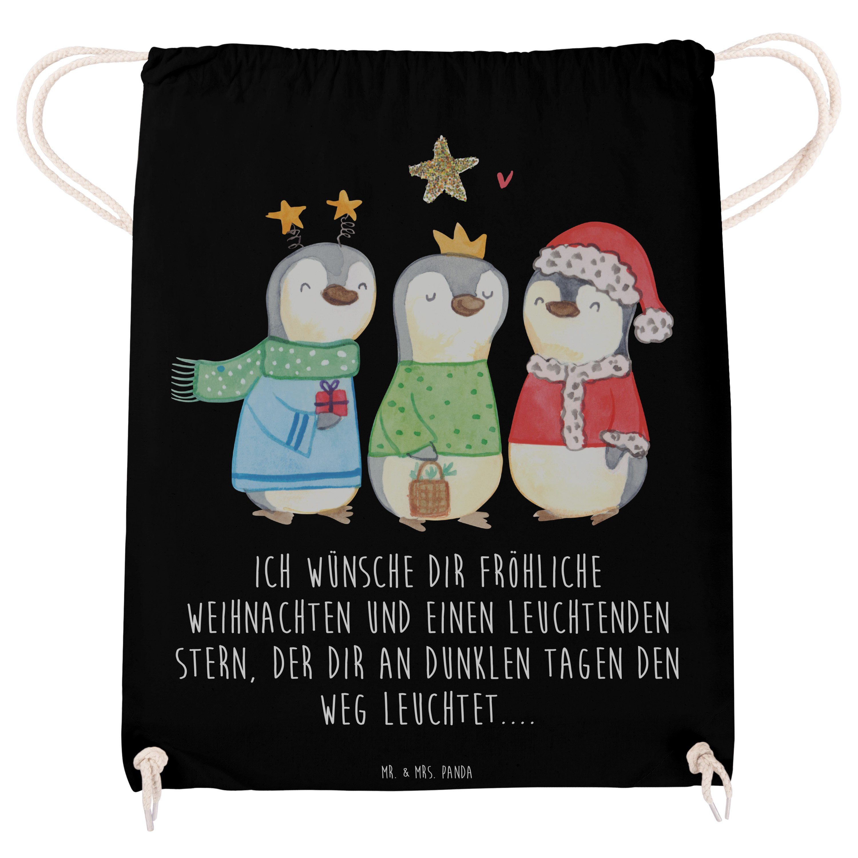 - Schwarz Mr. Tasche, Winterzeit drei Geschenk, Panda & (1-tlg) Könige Sporttasche Beutel, Heilige - Mrs.