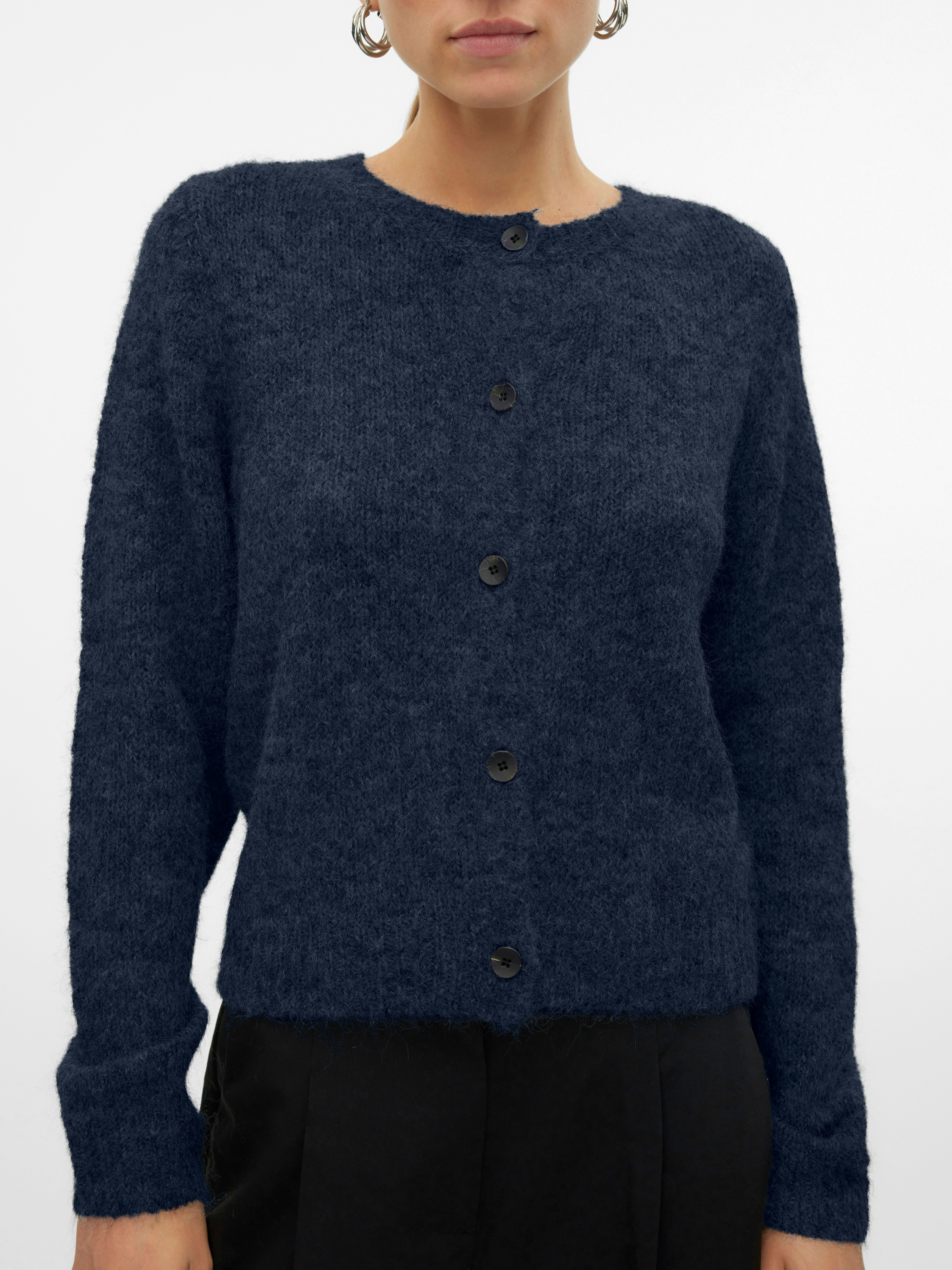 Vero Moda Strickjacke VMNOVAH LS O-NECK BUTTON CARDI GA NOOS günstig online kaufen