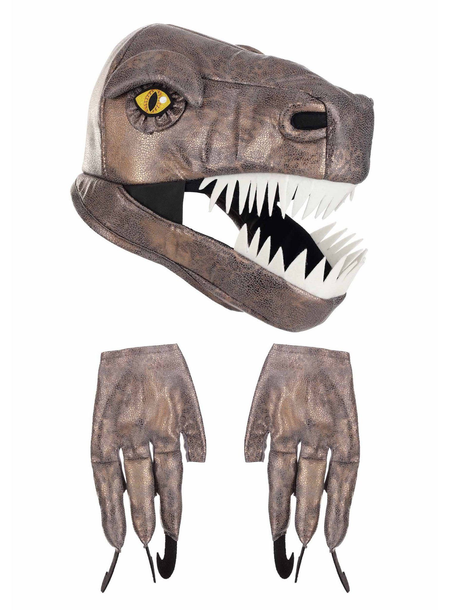 Elope Kostüm Velociraptor Set, Einfach klauenhaft: Dinokopf und lange Krallenhände