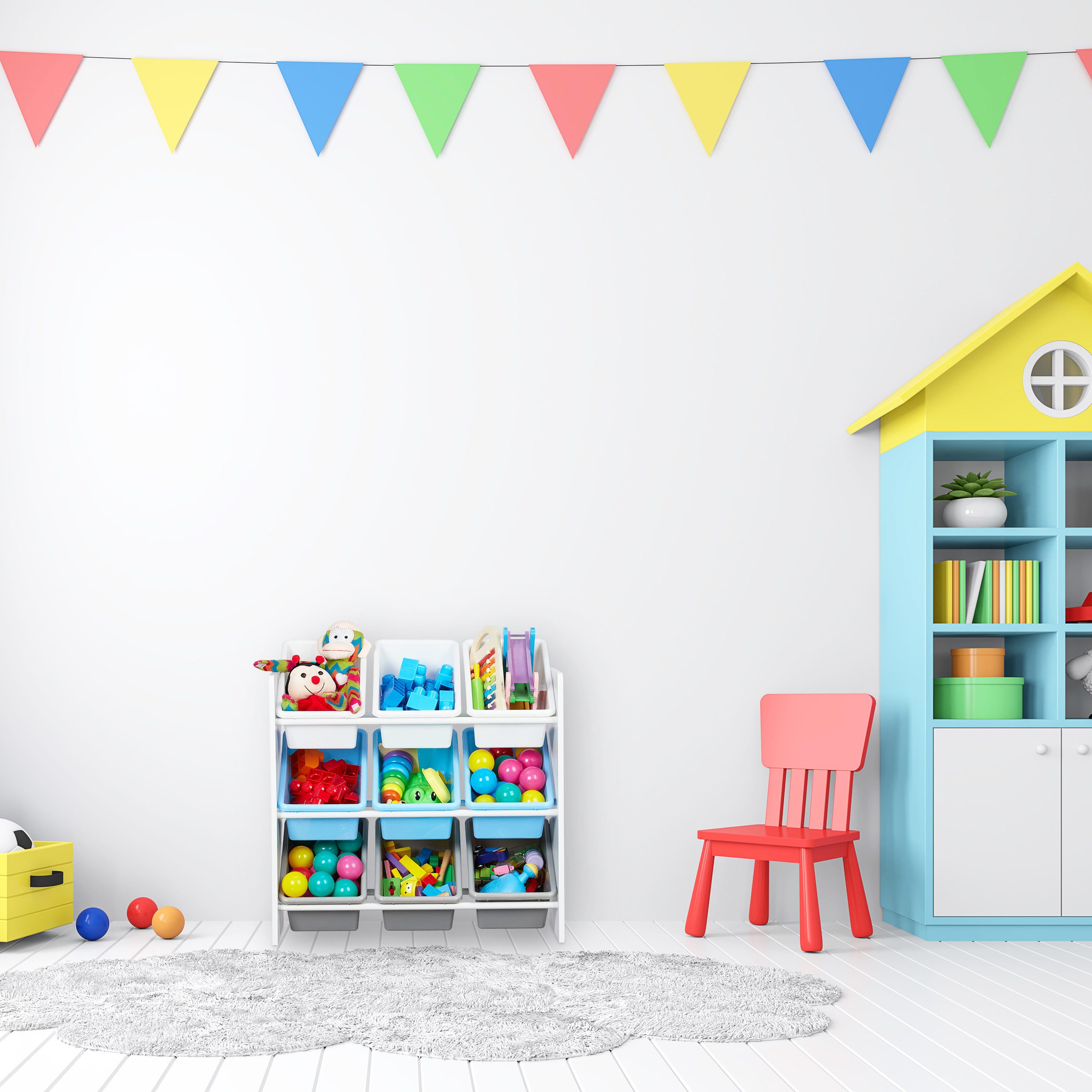 relaxdays Kinderregal mit 9 Boxen und Motiv, A günstig online kaufen