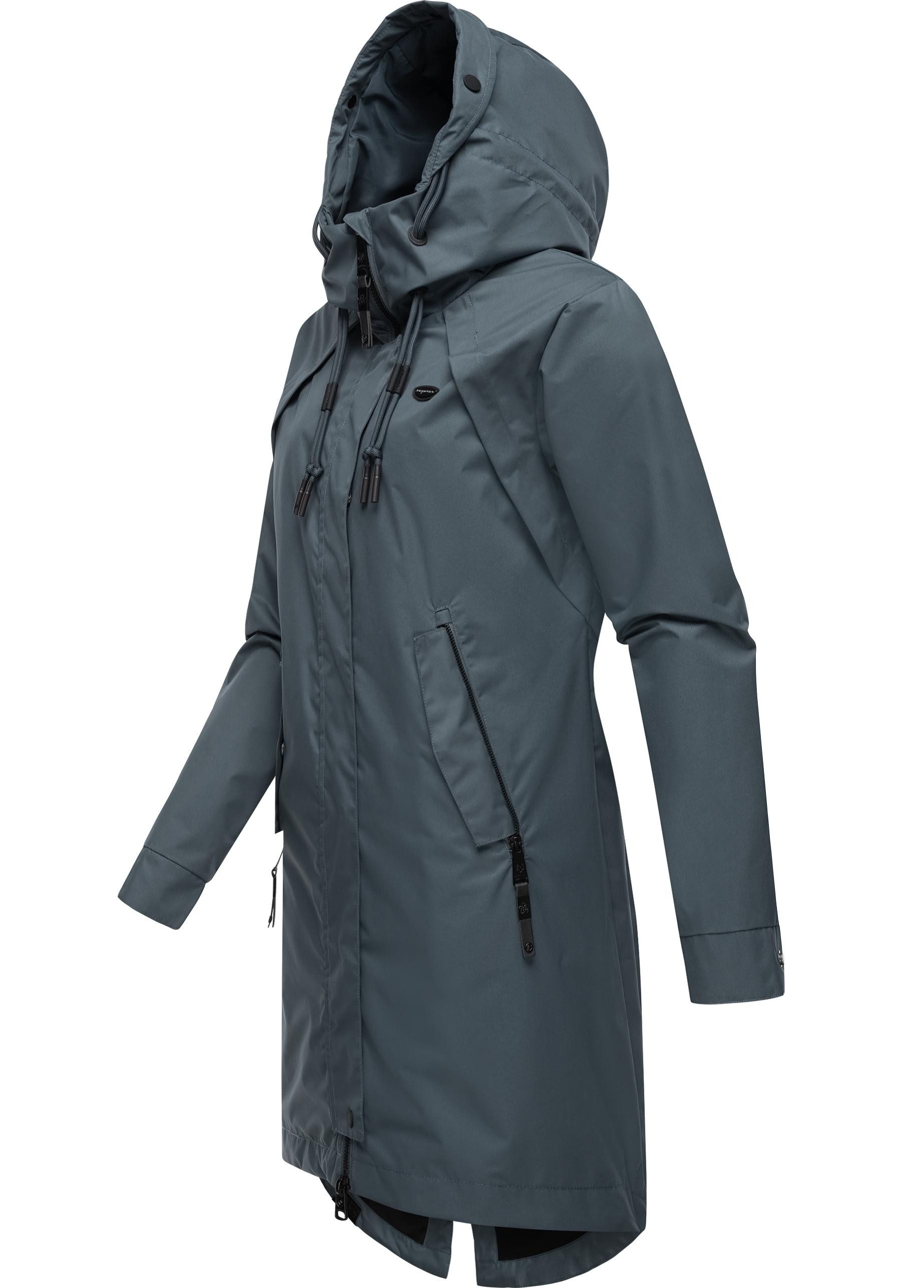 Ragwear Jerseymantel Rejany Wasserdichter Damen Parka für die Übergangszeit