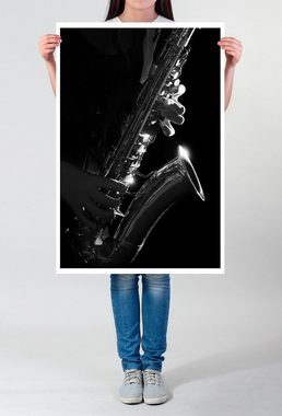 Sinus Art Poster Künstlerische Fotografie  Saxofon mit Hand