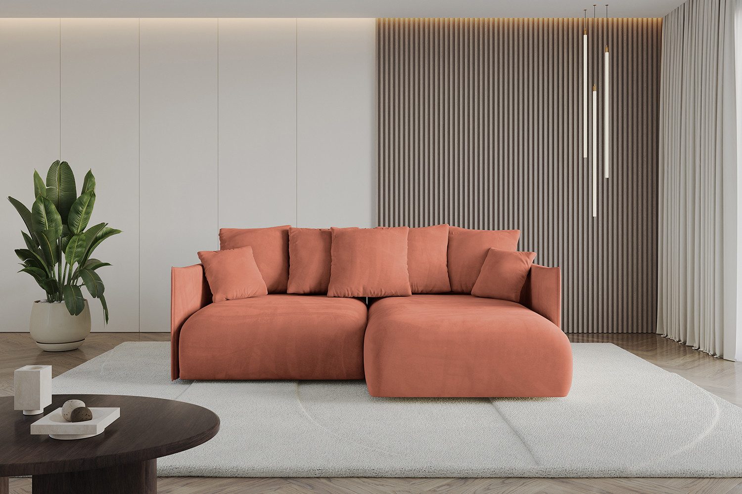 ALTDECOR Ecksofa ONESK-L, Couch mit Schlaffunktion, Wohnzimmer - Wohnlandschaft, Corner Sofa Bett Eckcouch Couch L-Form Schlafcouch Ausziehbar
