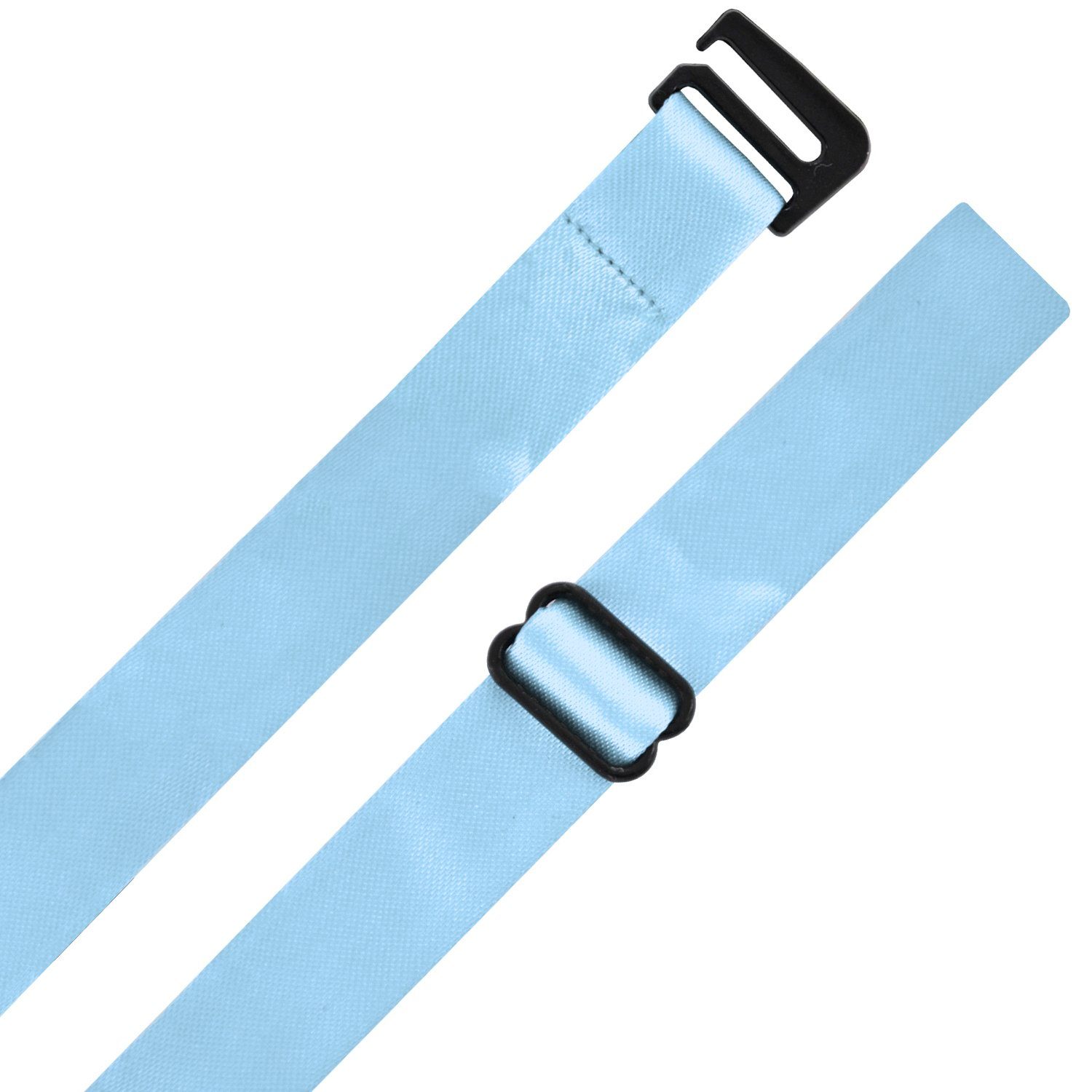 Kinderfliege hellblau x glänzend DonDon 9 Kinder 4,5 cm Seidenlook verstellbar, bereits 1 (Packung, Fliege 1-St) Jungen gebunden,