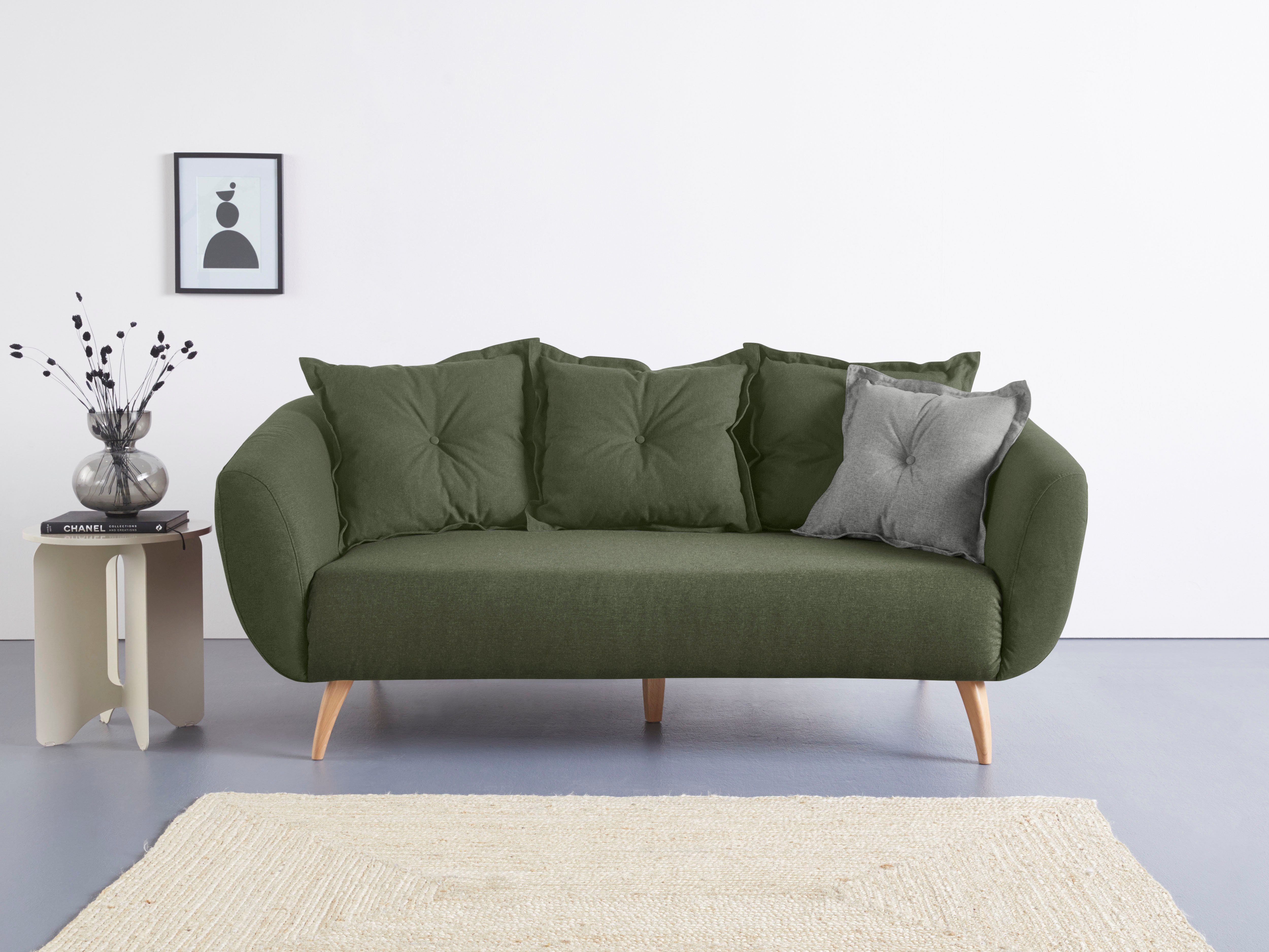 Home affaire 2,5-Sitzer Baggio modern und romantisches Design, bequem, Zierkissen inklusive