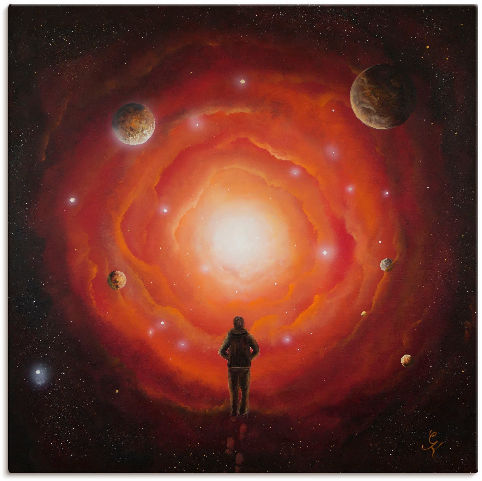 Artland Wandbild »Ausblick«, Bilder von Planeten (1 Stück), in vielen Größen & Produktarten - Alubild / Outdoorbild für den Außenbereich, Leinwandbild, Poster, Wandaufkleber / Wandtattoo auch für Badezimmer geeignet-Otto