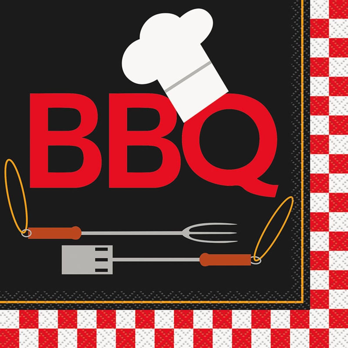 Unique Industries Inc. Papierserviette 'BBQ Backyard', Servietten 16Stk./33x33cm
