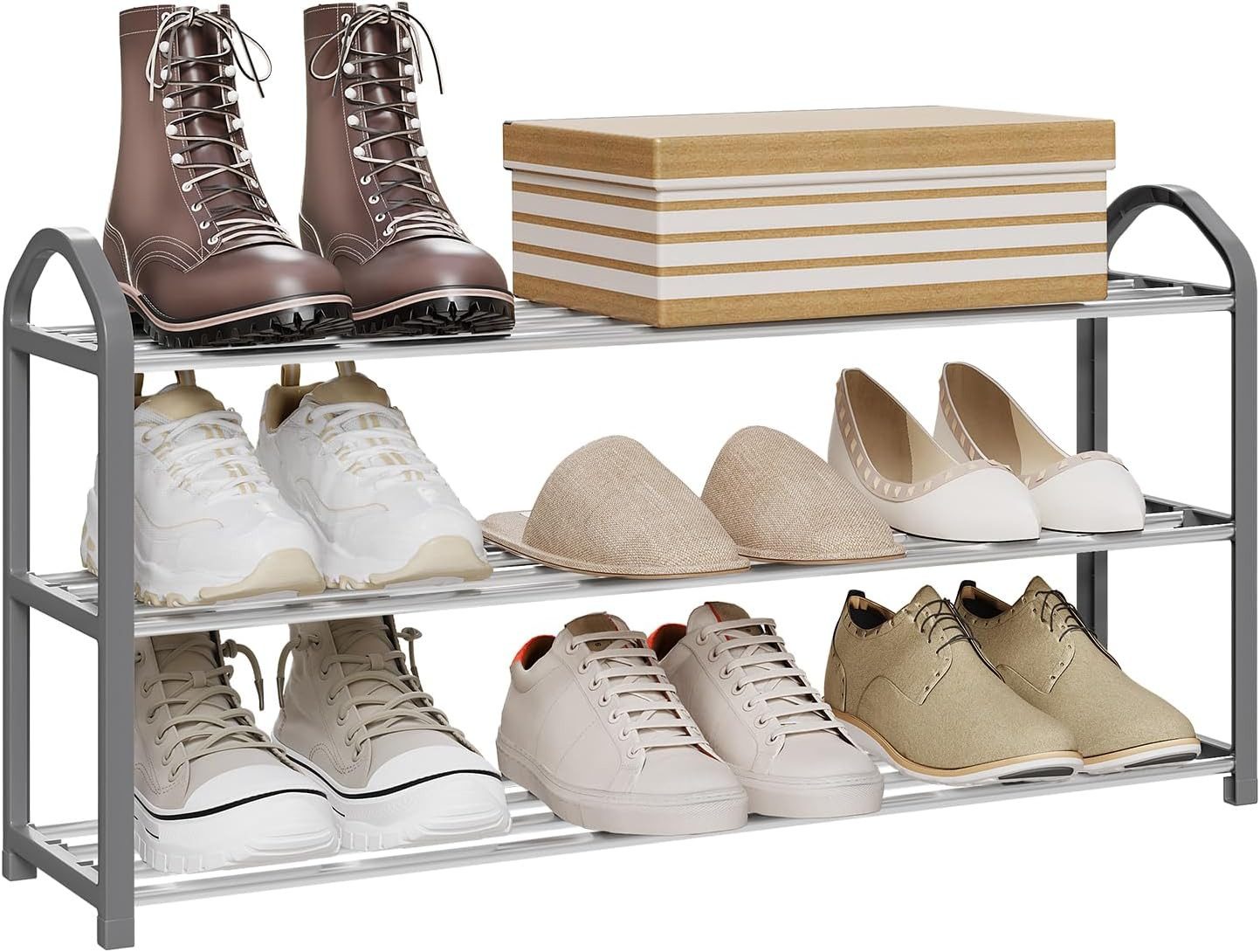 Woltu Schuhregal, 1-tlg., 3 Schicht für 12 Paare Schuhe, XXL Ständer Regale günstig online kaufen