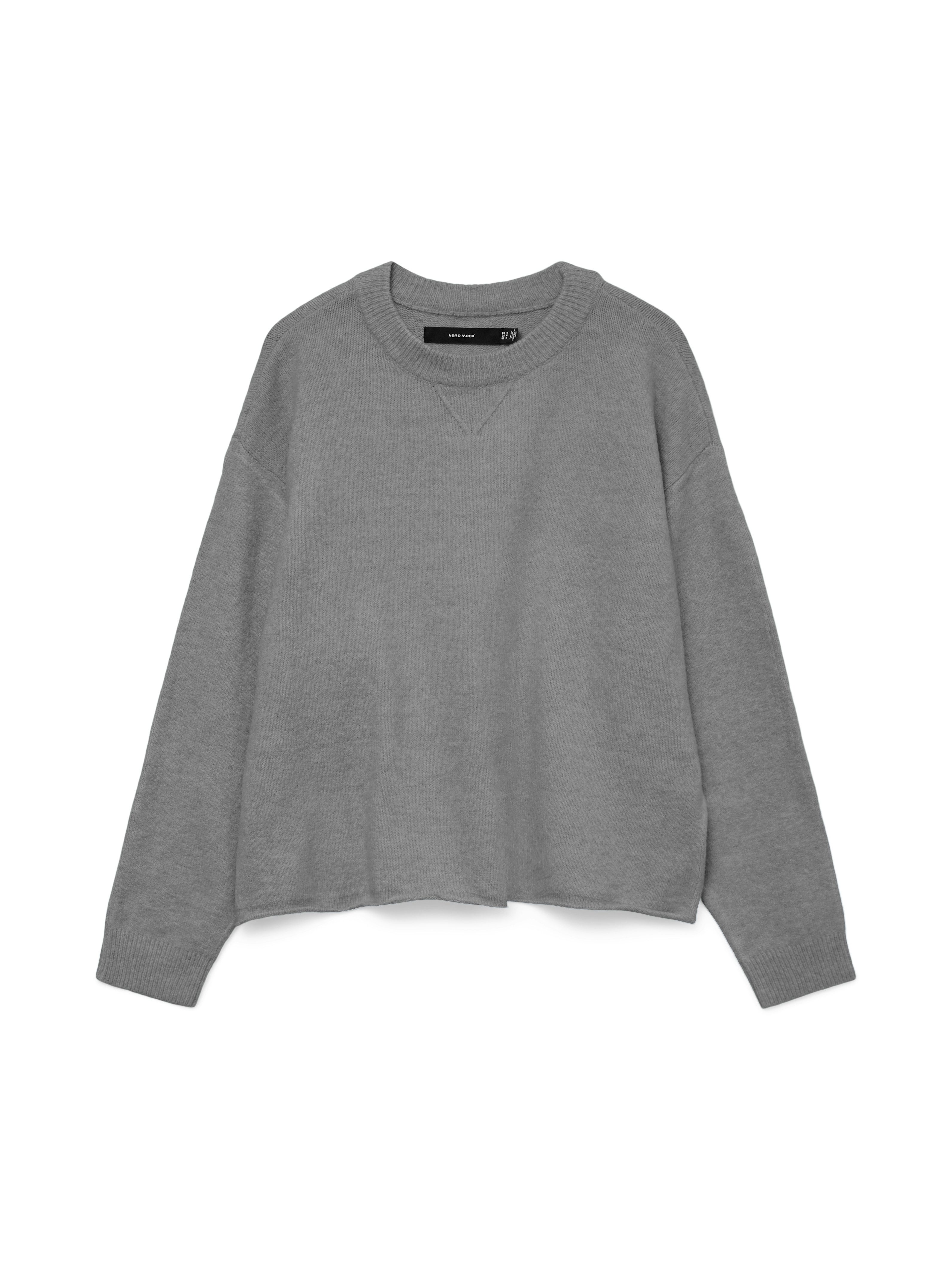 Vero Moda Strickpullover VMBOOM LS O-NECK PULLOVER BOO mit Rundhalsausschnitt