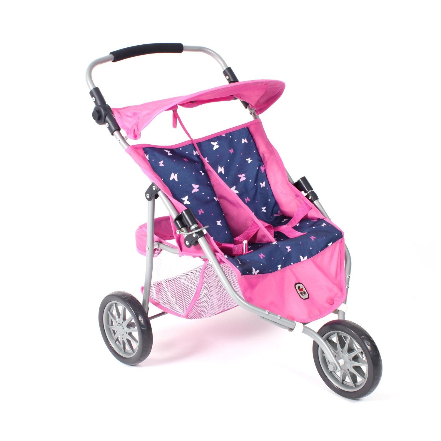 CHIC2000 Puppenwagen 697-33 Zwillings-Jogger Puppenwagen "Butterfly"