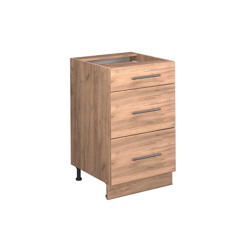 Vicco Unterschrank Fame-Line, Goldkraft Eiche/Goldkraft Eiche, 50 cm ohne Arbeitsplatte (1-St)