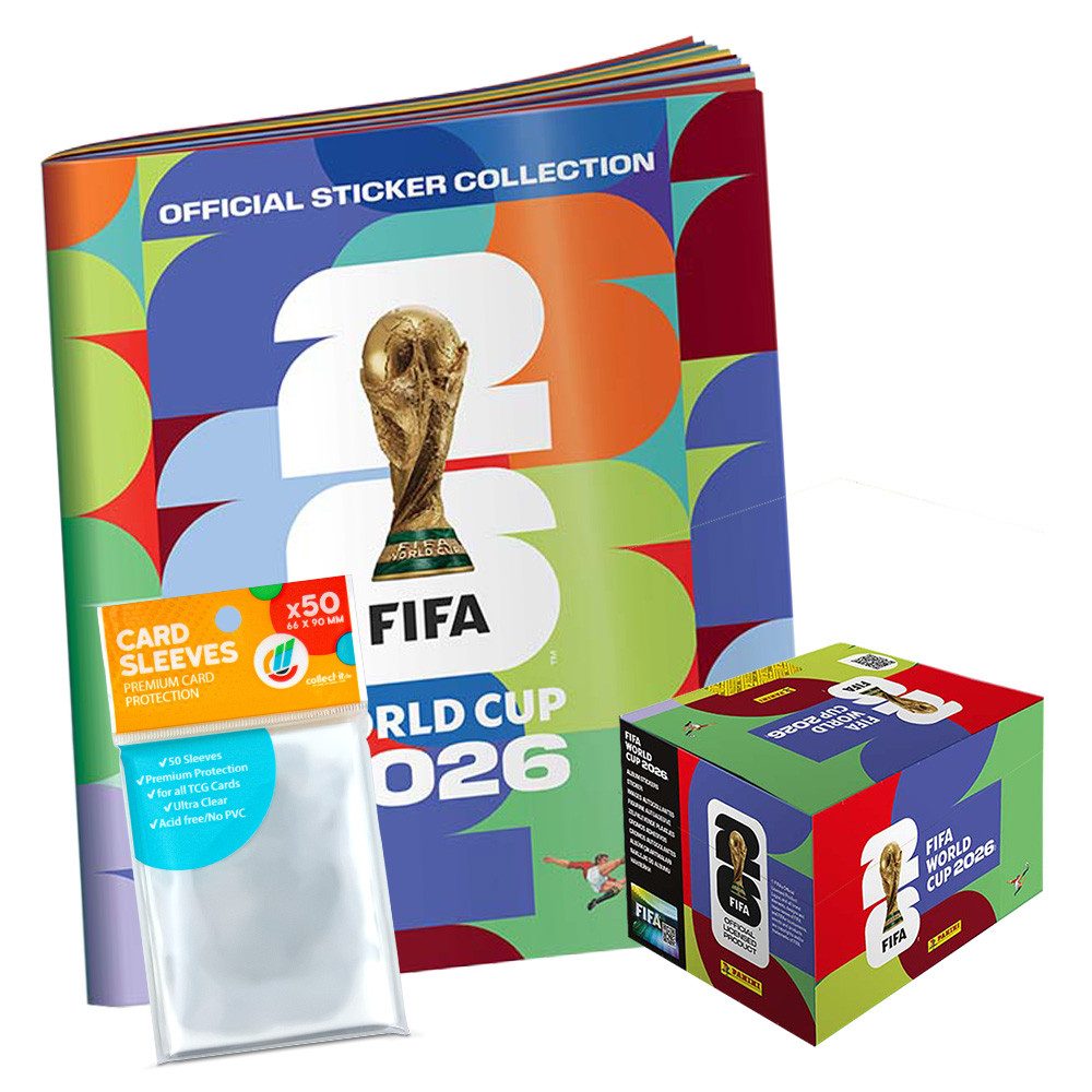 Panini Sammelkarte World Cup 2026 Sticker - 1 Display (100 Tüten) + Sammelalbum+ Hüllen