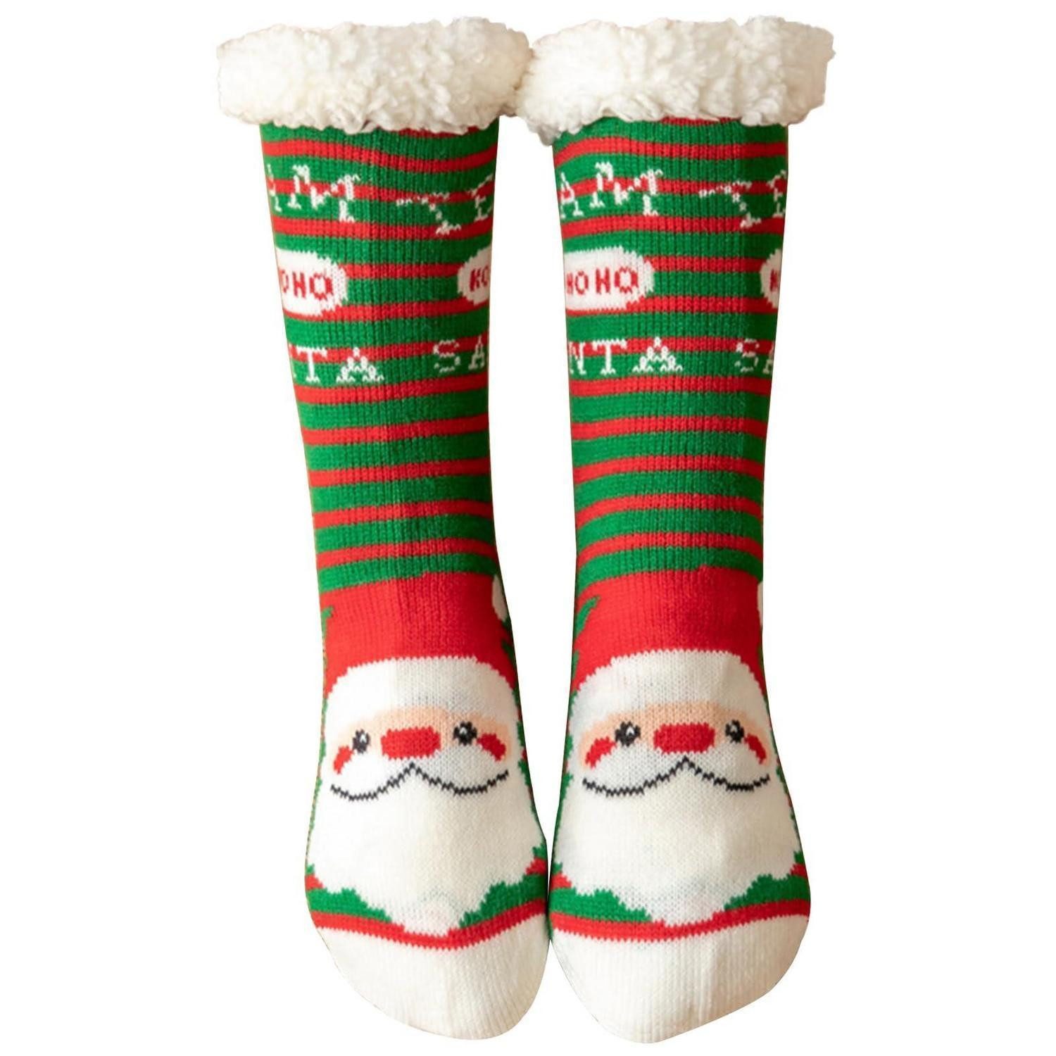 LuxusKollektion Kuschelsocken Kuschelsocken Weihnachten Unisex Grün