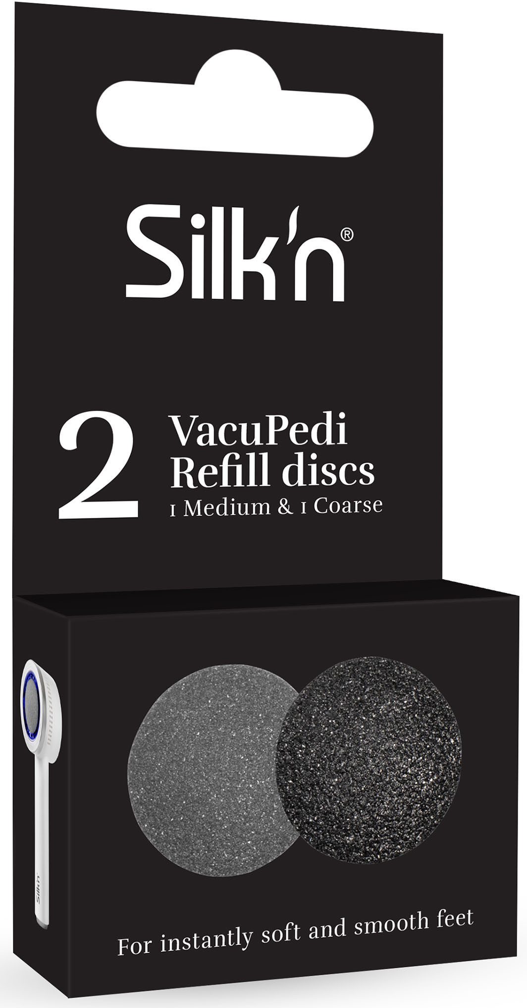 Silk'n Hornhautentferner Ersatzschleifscheiben, Packung, 2-St., medium & grob
