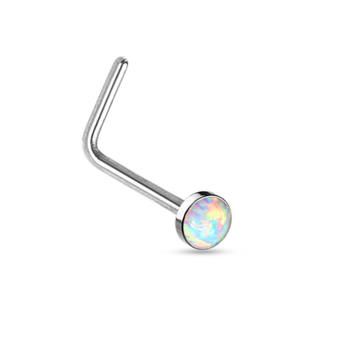 Nasenpiercing Nasenstecker / Nasenpiercing mit Opal Imitat