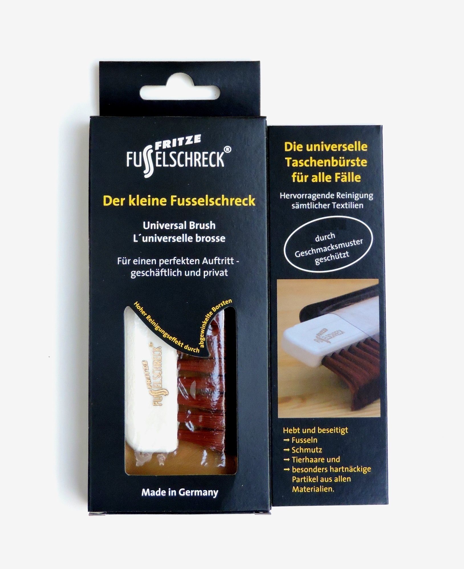 Fritze® Reinigungsbürste Der kleine Fusselschreck - Kleiderbürste & Textilbürste Taschenformat, Haushalt: Textilien, Tische, Kleider, Auto: Autositze, Kofferraum, Sitzbezüge, Alle Anwendungen von Kleiderbürsten & Textilbürsten, Bürste für den Haushalt - vielseitig einsetzbar