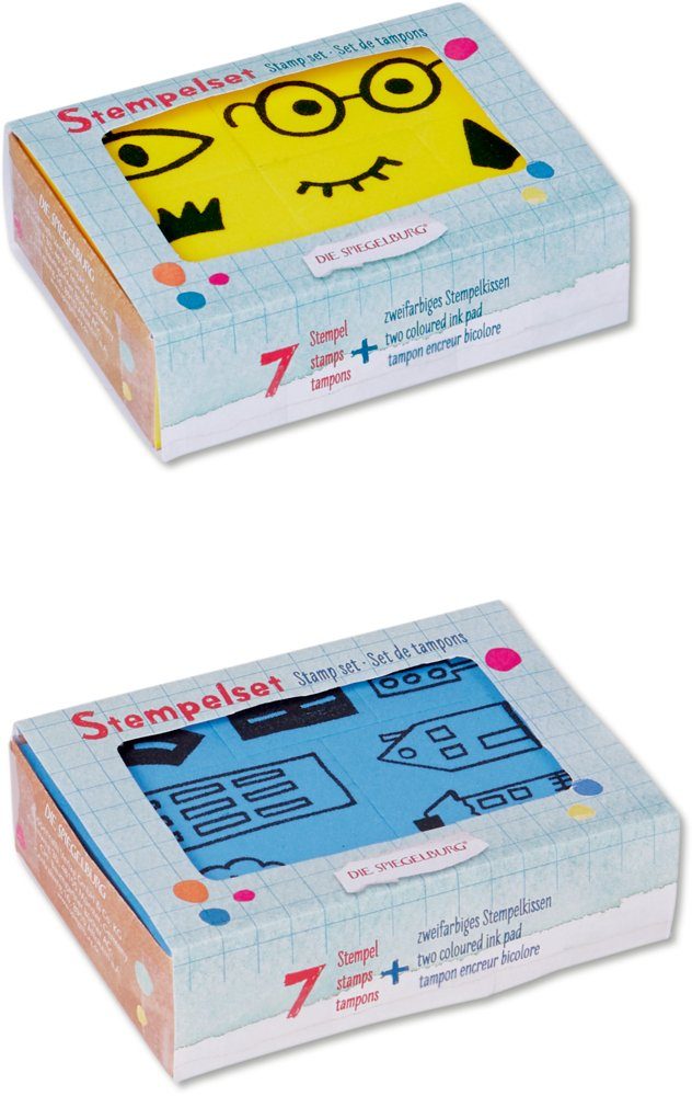 Lernspielzeug Stempel-Set "Gesicht+Stadt" Bunte Geschenke
