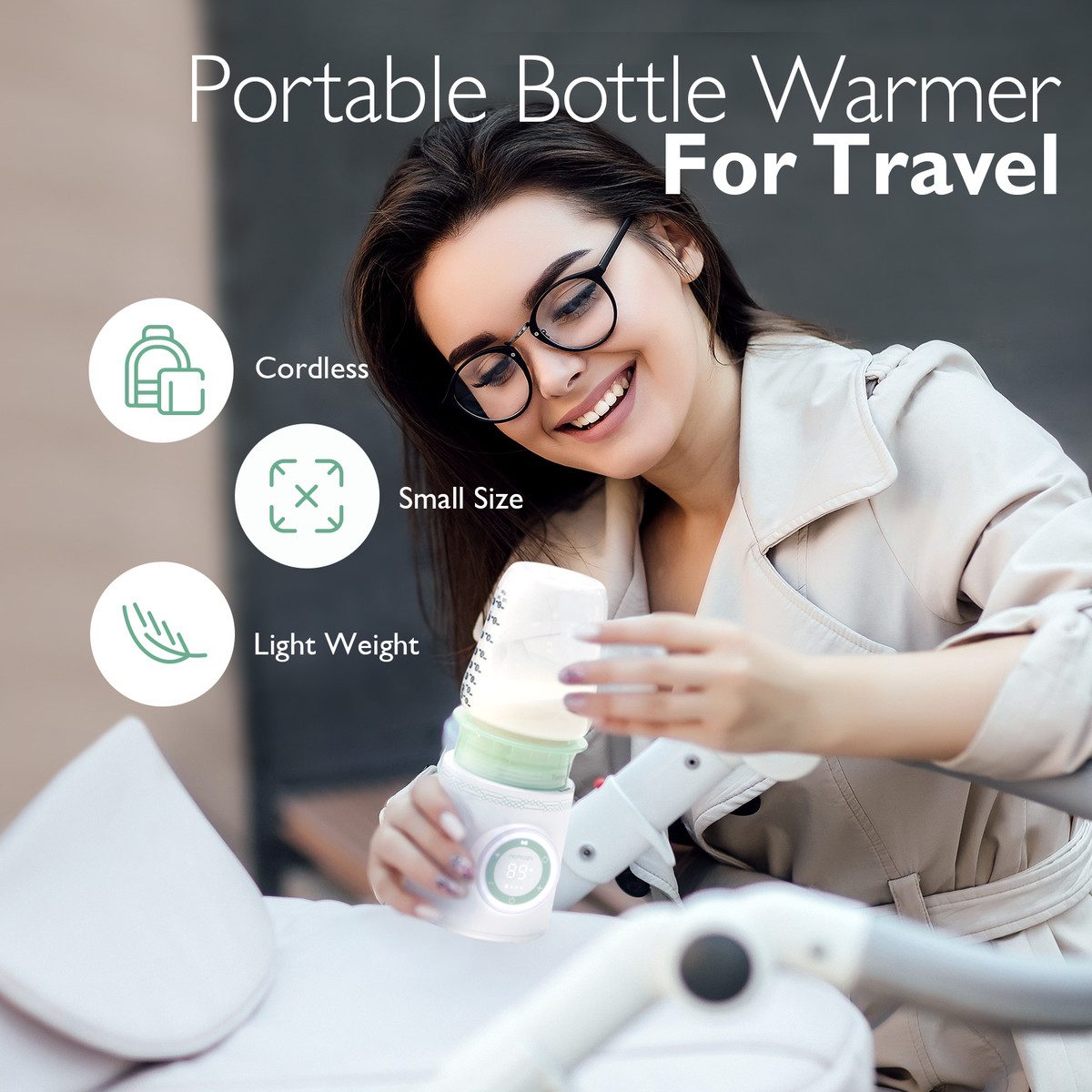Momcozy Flaschenwärmer Portable Bottle Warmer