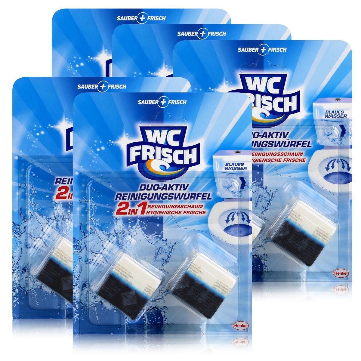 5x WC Frisch Duo-Aktiv Reinigungswürfel - Verhindert Kalk & Schmutz WC-Reiniger