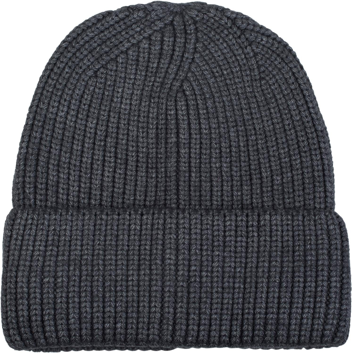 styleBREAKER Strickmütze Feinstrick Beanie Mütze mit Krempe (1-St) günstig online kaufen
