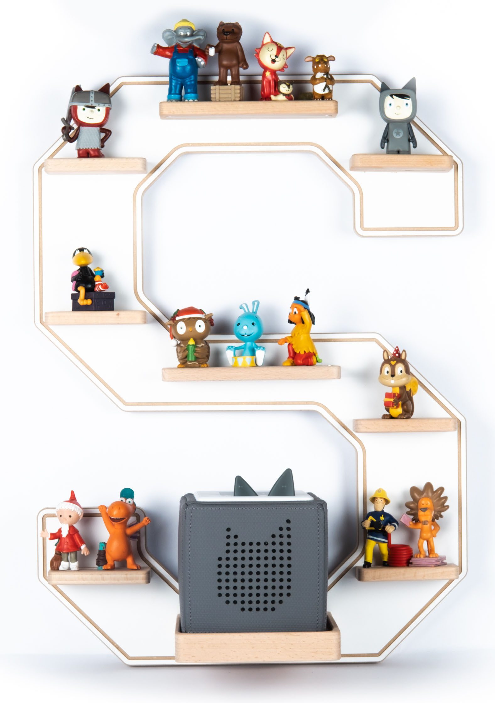 Boarti Wandregal Holz Regal Buchstabe S für Toniebox Tonies Figuren günstig online kaufen