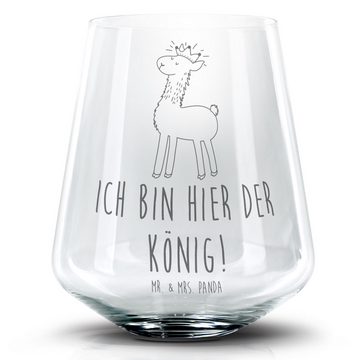 Mr. & Mrs. Panda Cocktailglas Lama König - Transparent - Geschenk, Cocktail Glas, Kollegin, Abi, Co, Premium Glas, Einzigartige Gravur
