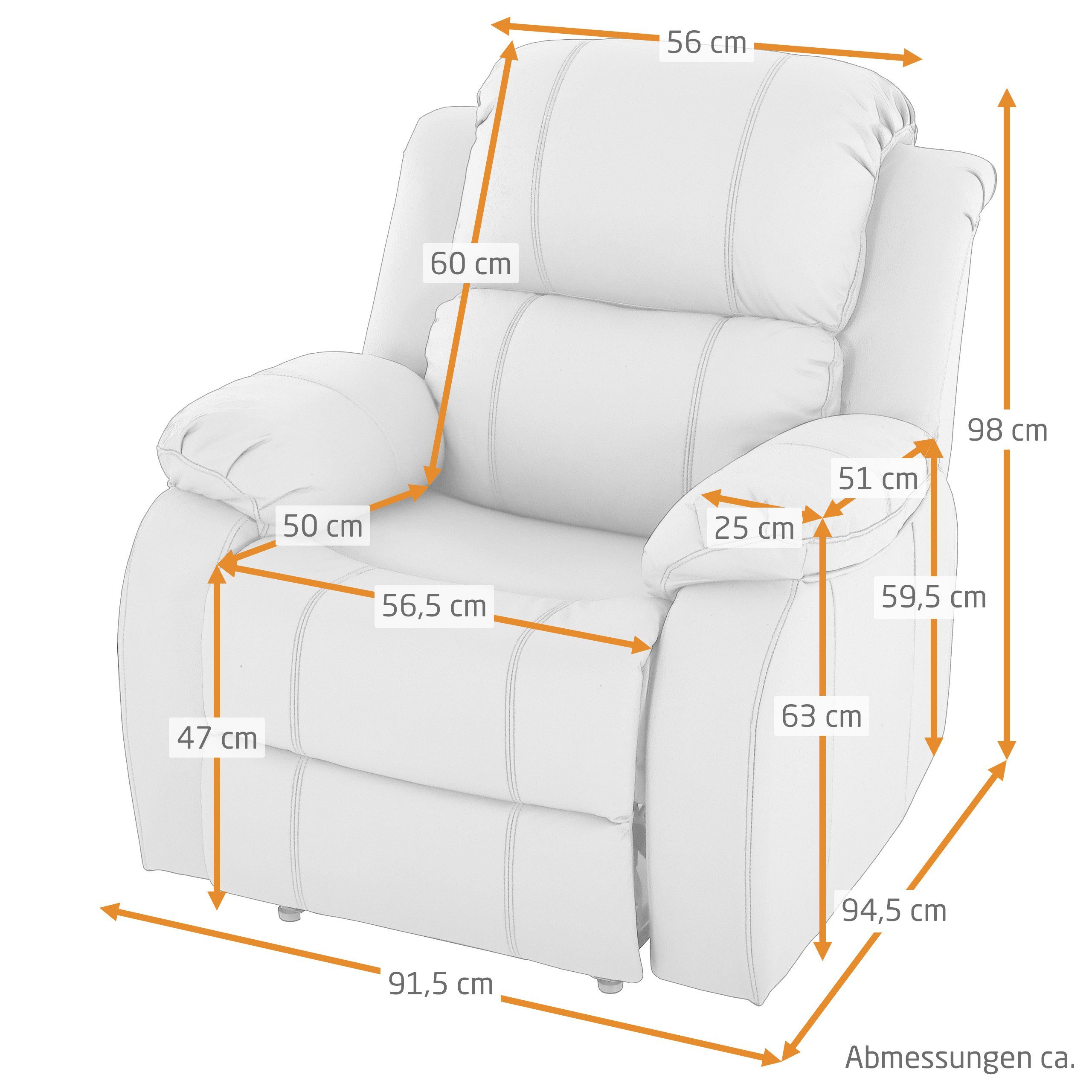 Raburg Relaxsessel Fernsehsessel HANNE, verschiedene Wärme, & Vibration kg Stoffe, Relaxfunktion, Farben bis 120 140° & Liege- &