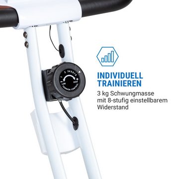 Capital Sports Heimtrainer Azura 2 X-Bike (Set), Standfahrrad Heimtrainer Hometrainer Fahrrad Cardio Trainingsgerät