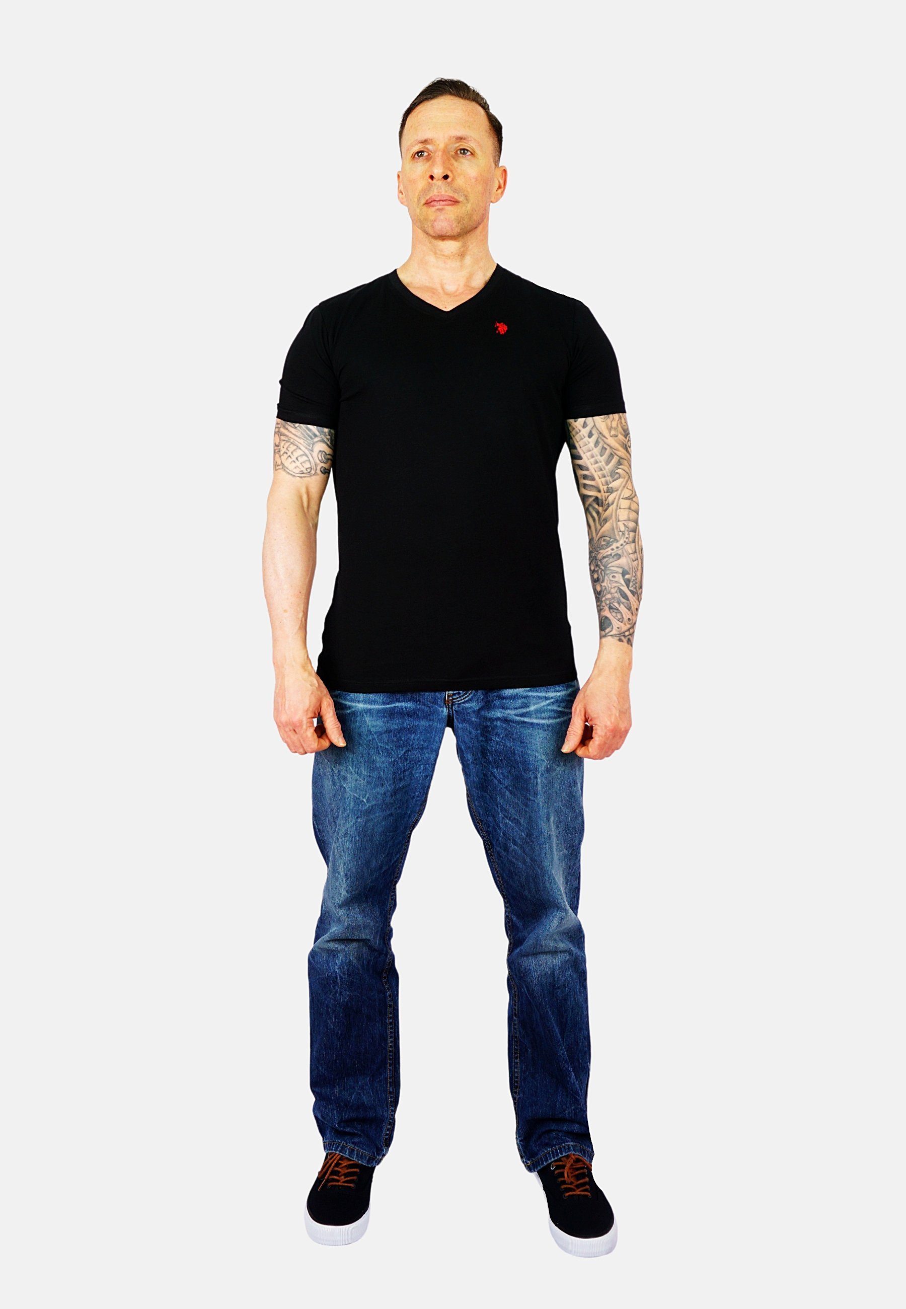 U.S. Polo Assn. T-Shirt T-Shirt 2 Pack Shortsleeve V-Neck (2-tlg., 2) günstig online kaufen